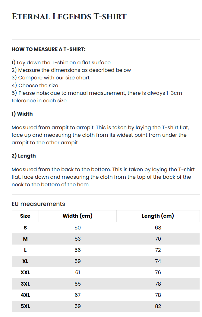 Eternal Legends T-shirt