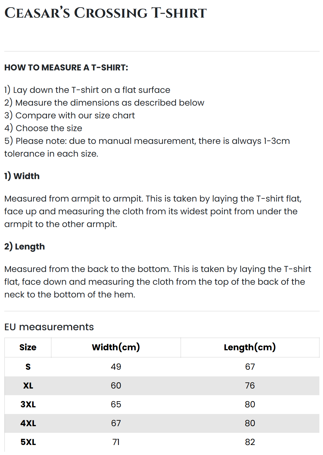 Caesar’s Crossing T-shirt