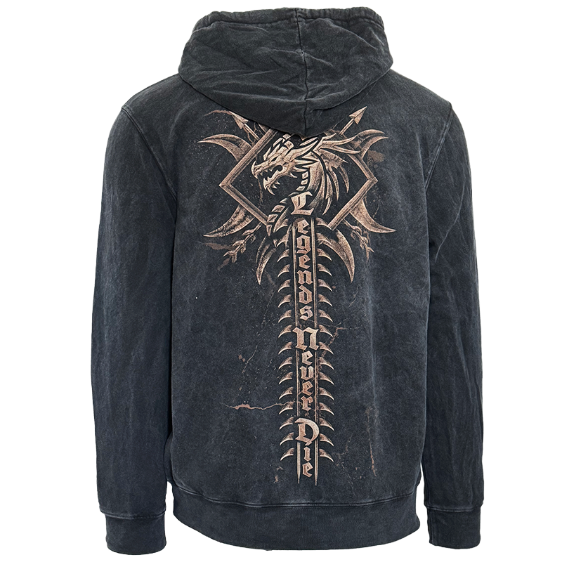 Dragon Spine Vintage Hoodie