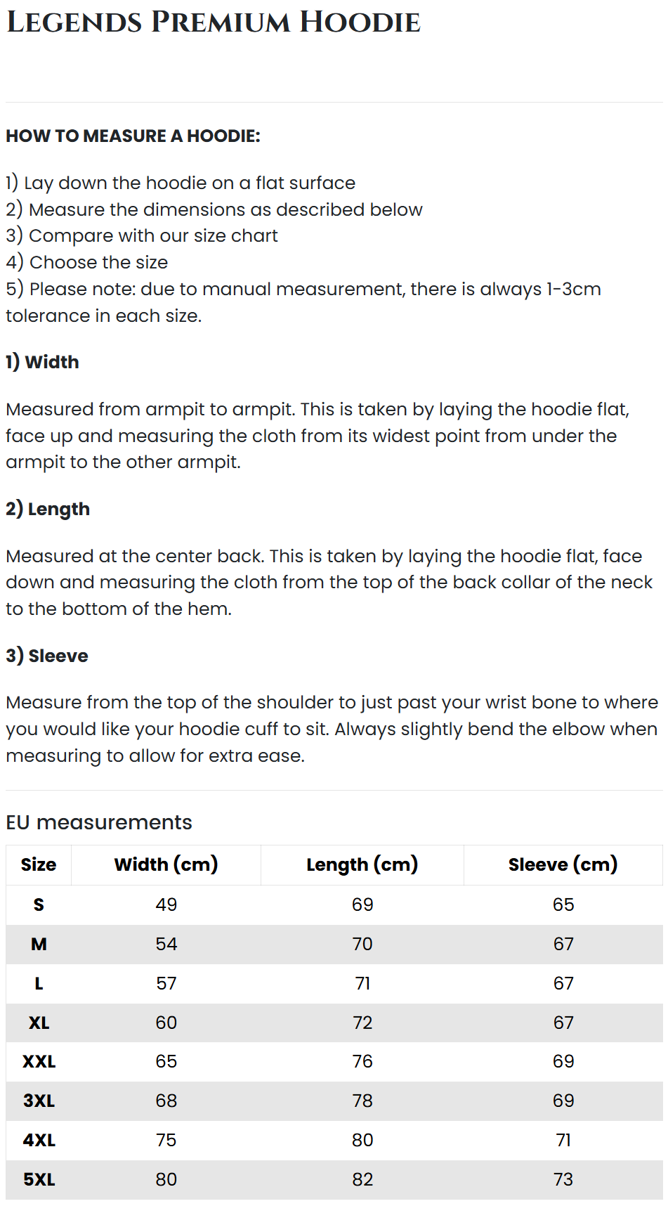 Legends Premium Zip Hoodie