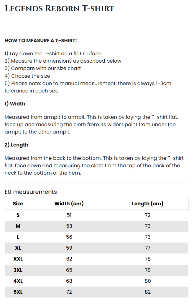 Legends Reborn T-shirt